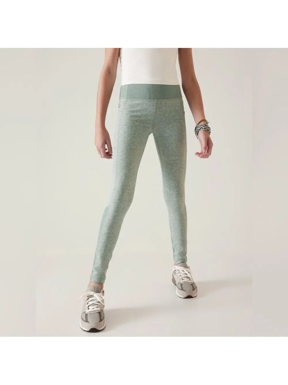 Athleta Girl’s Snowball Softluxe Tight Minimalistic Grey Size Large
